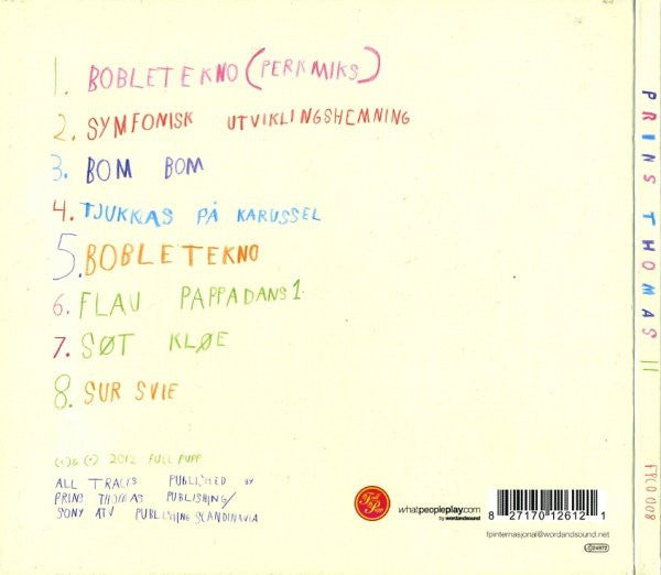 Prins Thomas : Prins Thomas II (CD, Album, Dig)