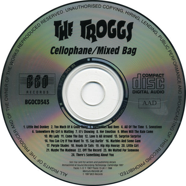 The Troggs : Cellophane / Mixed Bag (CD, Comp, Mono, RM)