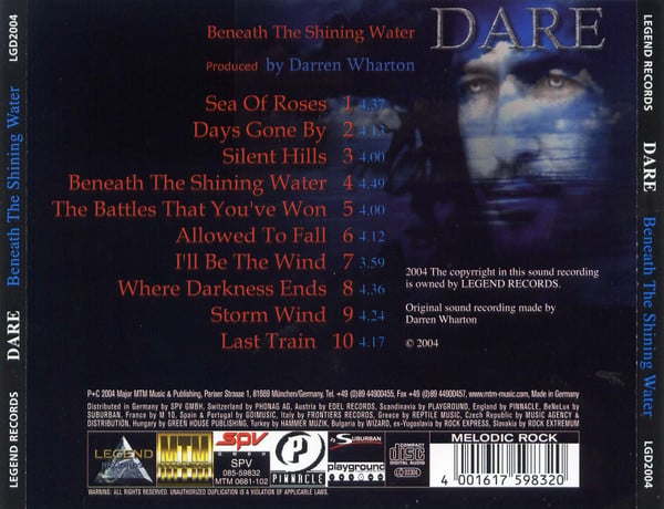 Dare (2) : Beneath The Shining Water (CD, Album)