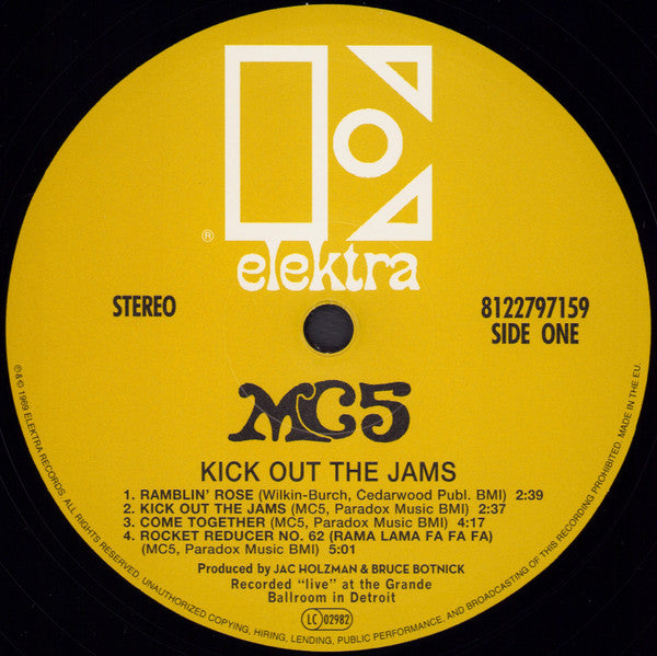MC5 : Kick Out The Jams (LP, Album, RE, RM, Unc)