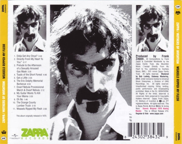 The Mothers : Weasels Ripped My Flesh (CD, Album, RE, RM)
