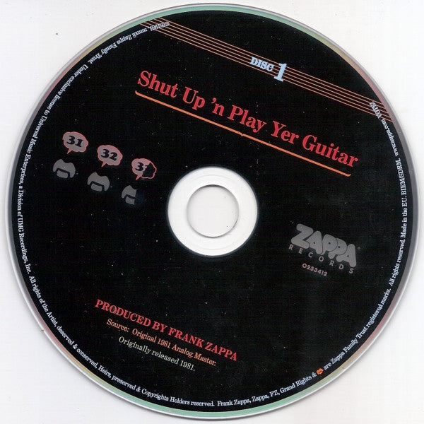 Frank Zappa : Shut Up 'N Play Yer Guitar (2xCD, Album, Comp, RE, RM)