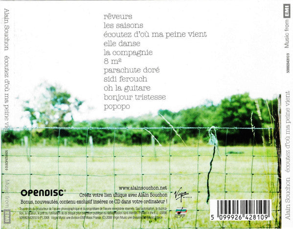 Alain Souchon : Écoutez D'Où Ma Peine Vient (CD, Album, Enh, Ope)