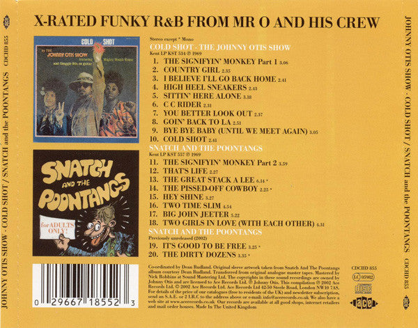 The Johnny Otis Show : Cold Shot / Snatch And The Poontangs (CD, Comp)