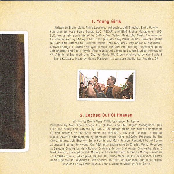 Bruno Mars : Unorthodox Jukebox (CD, Album, Arv)
