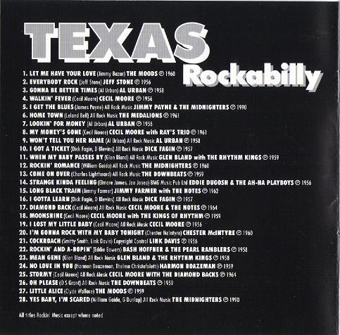 Various : Texas Rockabilly, Rockabilly & Rock 'n' Roll From Sarg Records Of Luling, Texas (CD, Comp)