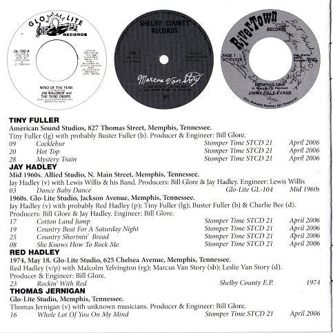 Various : Memphis Rockabillies, Hillbillies & Honky Tonkers Volume 5: Glo Lite Records (CD, Comp)