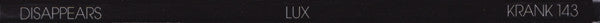 Disappears : Lux (CD, Album)