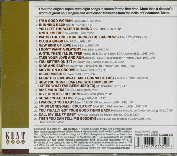 Barbara Lynn : A Good Woman The Complete Tribe & Jet Stream Singles 1966-1979 (CD, Comp)