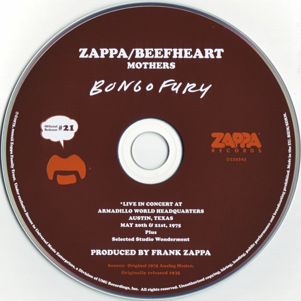 Frank Zappa / Captain Beefheart / The Mothers : Bongo Fury (CD, Album, RE, RM, EDC)