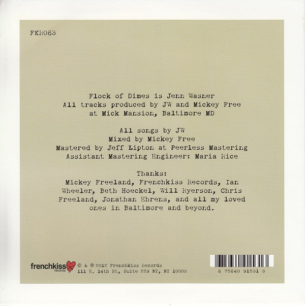 Flock Of Dimes : (This Is Why) I Can't Wear White / 15 (7", Single, Ltd)
