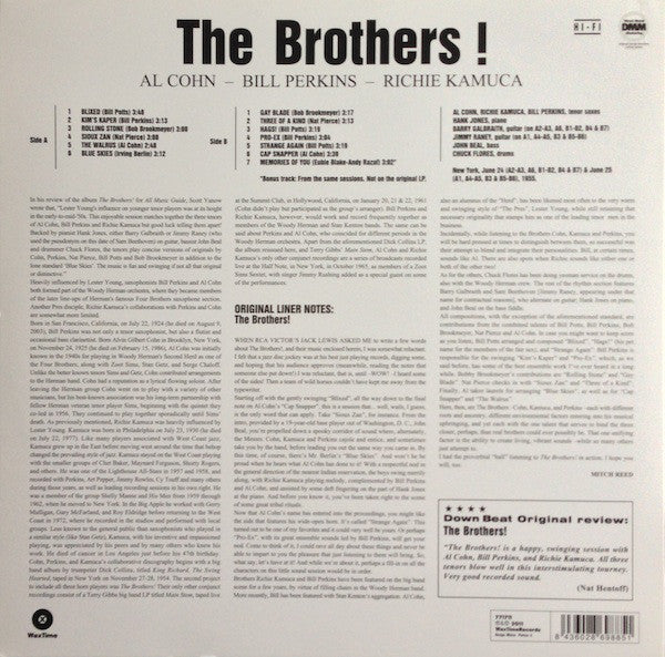 Al Cohn, Bill Perkins, Richie Kamuca : The Brothers ! (LP, Album, Ltd, RE, RM, 180)