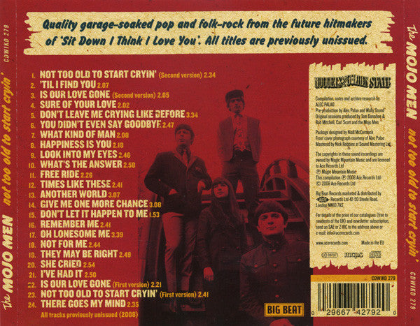 The Mojo Men : Not Too Old To Start Cryin' (The Lost 1966 Masters) (CD, Comp)