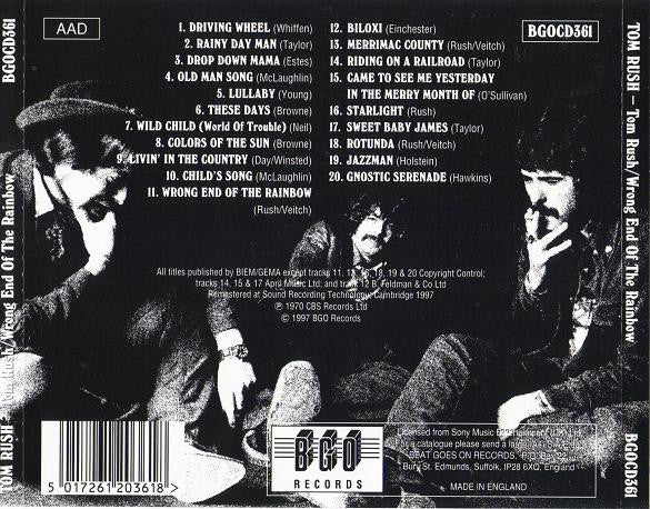 Tom Rush : Tom Rush / Wrong End Of The Rainbow (CD, Comp, RE, Sou)