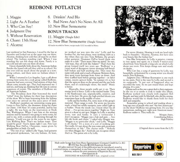 Redbone : Potlatch (CD, Album, RE, Dig)