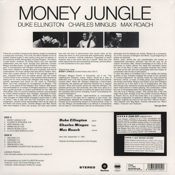 Duke Ellington • Charles Mingus • Max Roach : Money Jungle (LP, Album, Ltd, RE, RM, 180)