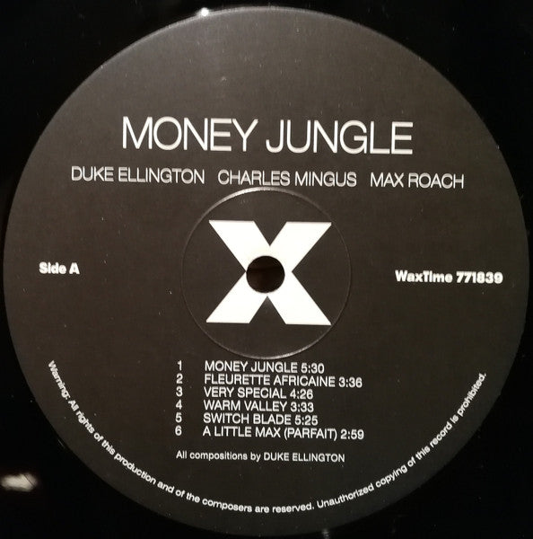 Duke Ellington • Charles Mingus • Max Roach : Money Jungle (LP, Album, Ltd, RE, RM, 180)