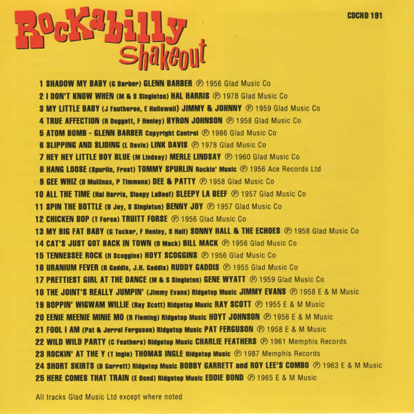 Various : Rockabilly Shakeout (CD, Comp)