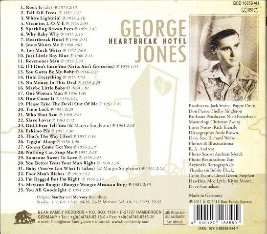 George Jones (2) : Heartbreak Hotel (CD, Comp, Mono)