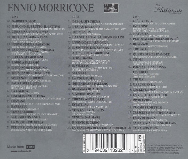 Ennio Morricone : The Platinum Collection (3xCD, Comp, Tak)