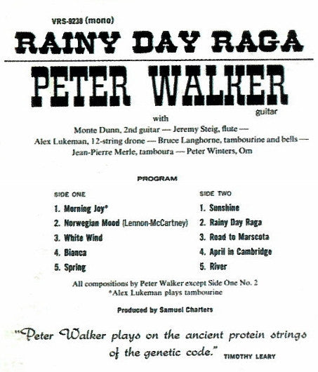 Peter Walker (4) : Rainy Day Raga (CD, Album, RE)