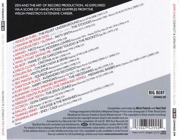 John Cale : Conflict & Catalysis (Productions & Arrangements 1966-2006) (CD, Comp)