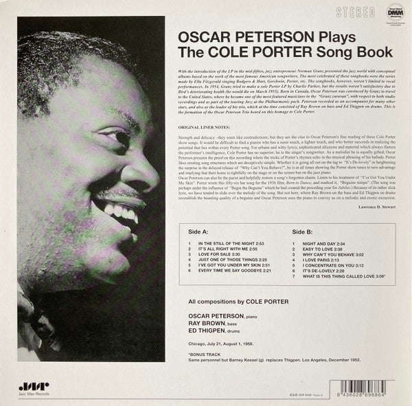 Oscar Peterson : Oscar Peterson Plays The Cole Porter Song Book (LP, Album, RE, 180)