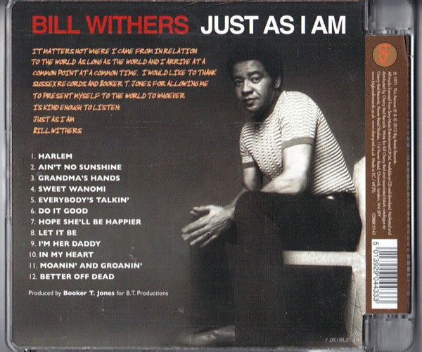 Bill Withers : Just As I Am (CD, RE, RM, Sup)