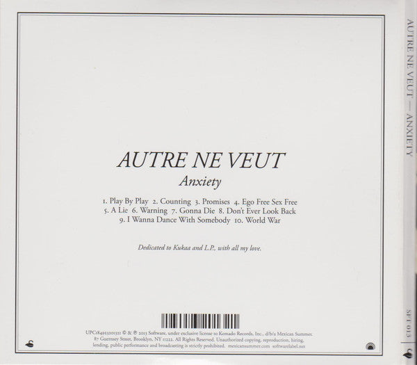 Autre Ne Veut : Anxiety (CD, Album)