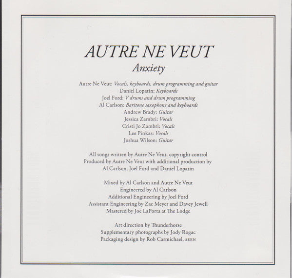 Autre Ne Veut : Anxiety (CD, Album)