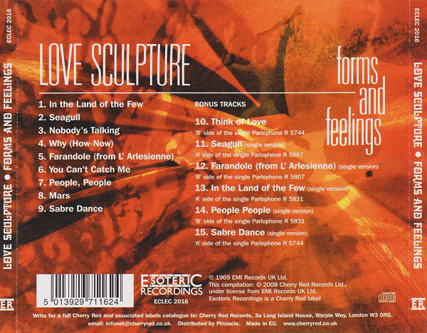Love Sculpture : Forms And Feelings (CD, Album, RE, RM)
