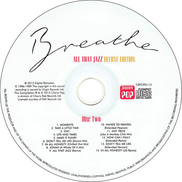 Breathe (3) : All That Jazz (CD, Album, RE + CD, Comp + Dlx, RM)