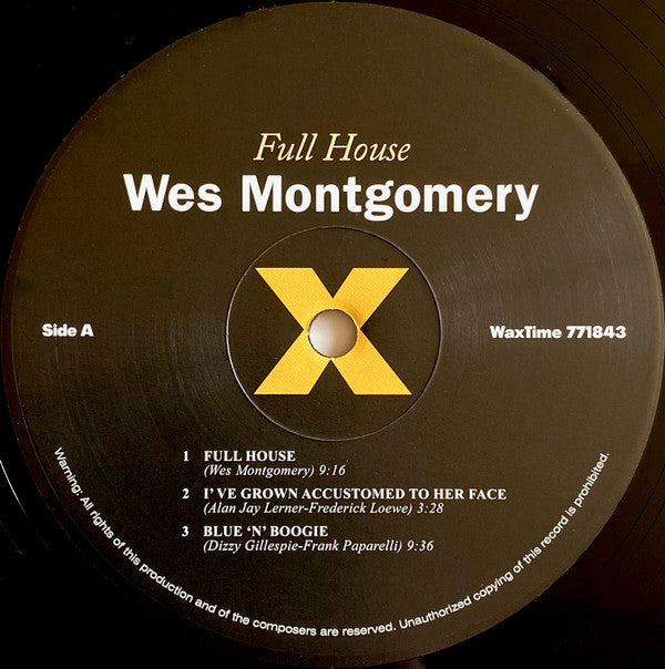 Wes Montgomery : Full House (LP, Album, Ltd, RE, RM)