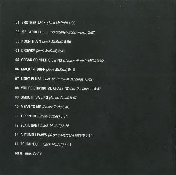 Brother Jack McDuff : Brother Jack + Tough 'Duff (CD, Comp)