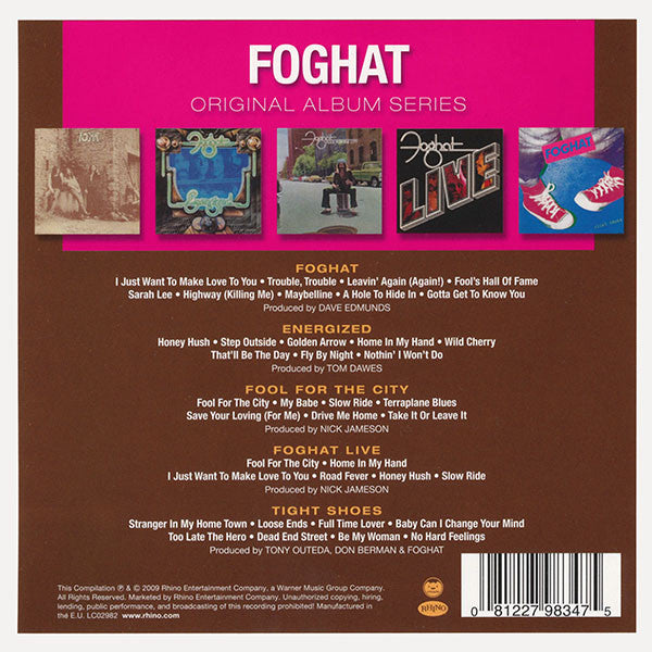 Foghat : Original Album Series (CD, Album, RE + CD, Album, RE + CD, Album, RE + CD)