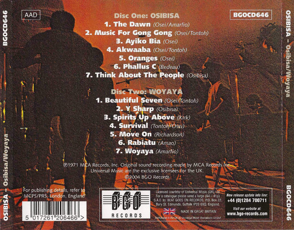 Osibisa : Osibisa / Woyaya (2xCD, Comp, Sli)