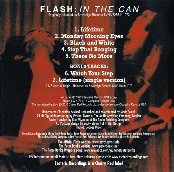 Flash (25) : In The Can (CD, Album, RE, RM)