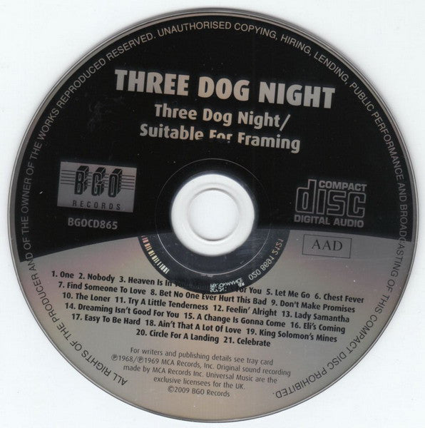 Three Dog Night : Three Dog Night / Suitable For Framing (CD, Comp, RE, RM)