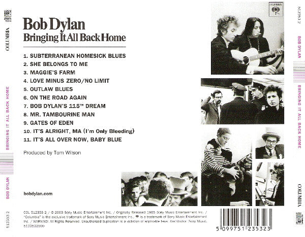 Bob Dylan : Bringing It All Back Home (CD, Album, RE, RM)