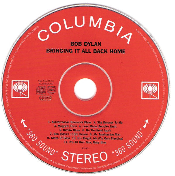 Bob Dylan : Bringing It All Back Home (CD, Album, RE, RM)