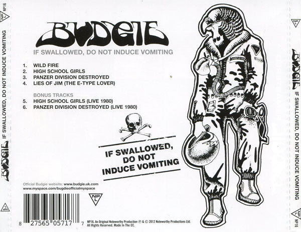 Budgie : If Swallowed, Do Not Induce Vomiting (CD, EP, RE, RM)