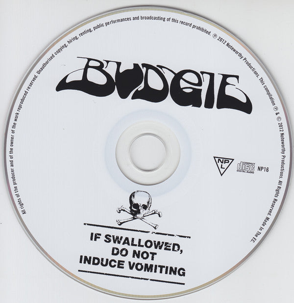 Budgie : If Swallowed, Do Not Induce Vomiting (CD, EP, RE, RM)