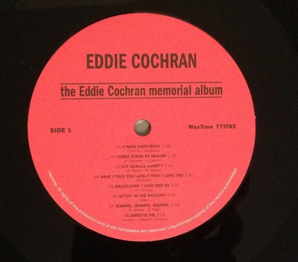 Eddie Cochran : The Eddie Cochran Memorial Album (LP, Album, Ltd, RE, RM, 180)