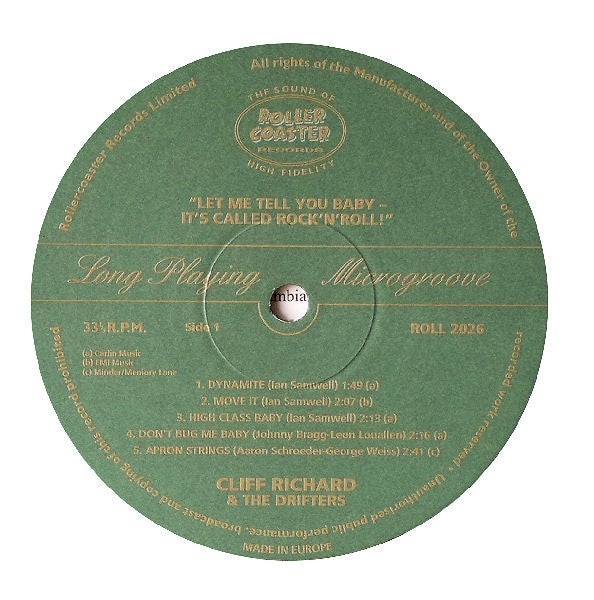 Cliff Richard & The Drifters : Let Me Tell You Baby...It's Called Rock 'N' Roll (10", Comp)