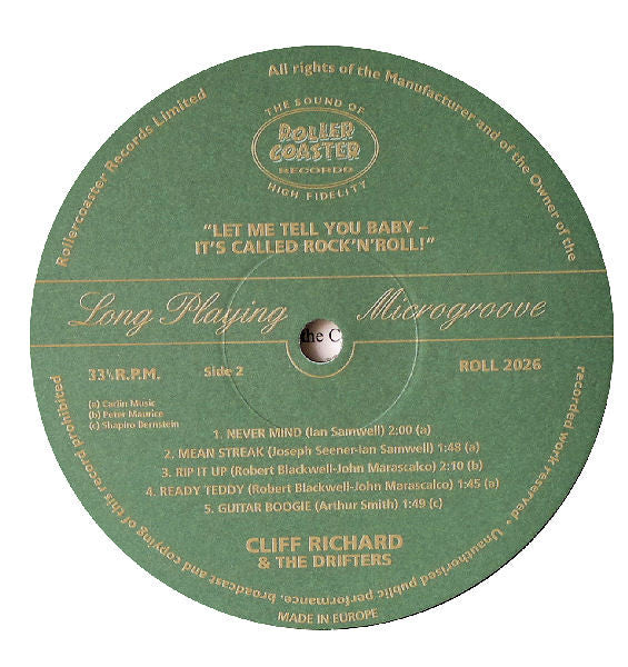 Cliff Richard & The Drifters : Let Me Tell You Baby...It's Called Rock 'N' Roll (10", Comp)