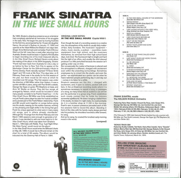 Frank Sinatra : In The Wee Small Hours (LP, Album, Ltd, RE, RM, 180)