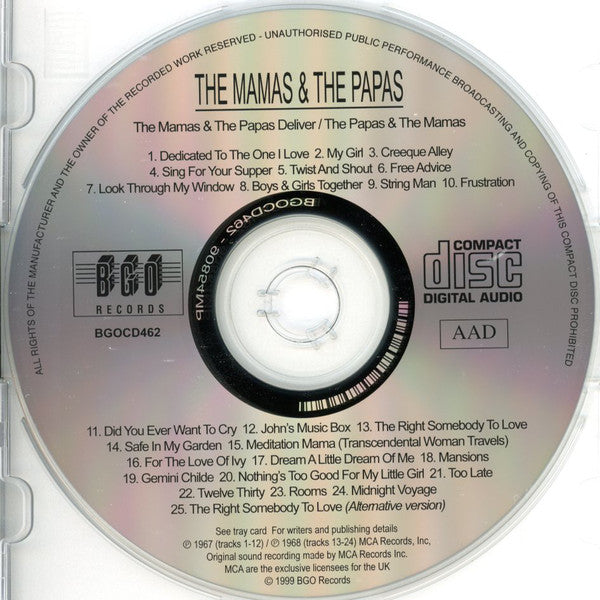 The Mamas & The Papas : The Mamas & The Papas Deliver / The Papas & The Mamas (CD, Comp)
