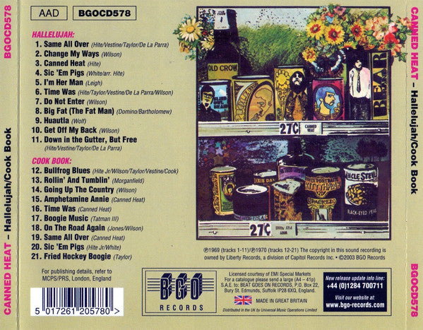 Canned Heat : Hallelujah / Cook Book (CD, Comp)