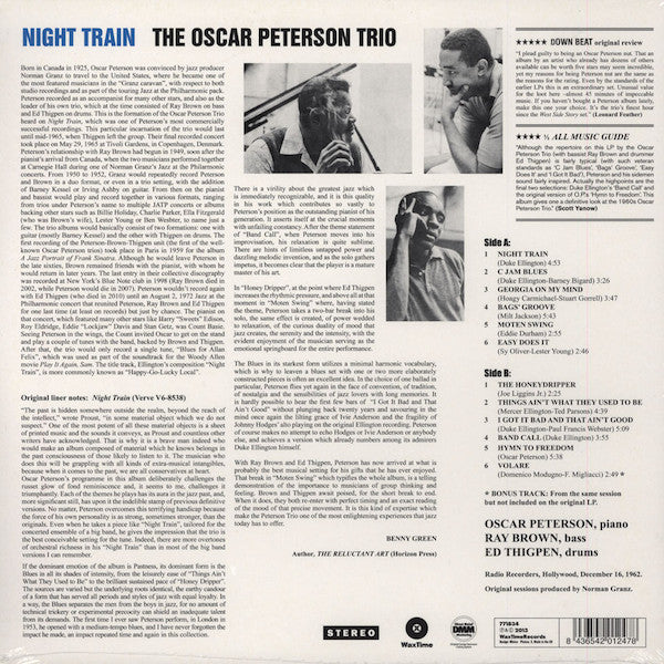 The Oscar Peterson Trio : Night Train (LP, Album, Ltd, RE, RM, 180)