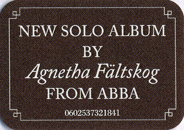Agnetha Fältskog : A (CD, Album)